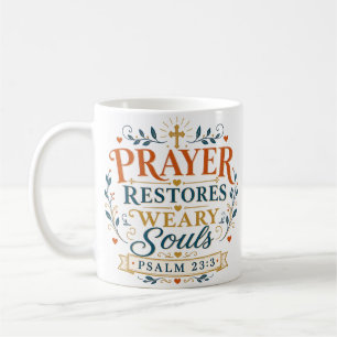 Taza De Café Cita cristiana restaura las almas cansadas