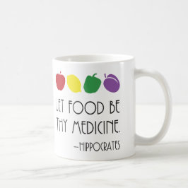 Taza De Café Cita curativa de Hipócrates de la comida