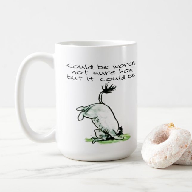 Taza De Café Cita curiosa podría ser peor (Con donut)
