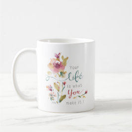 Taza De Café Cita de acuarela rústica rosa