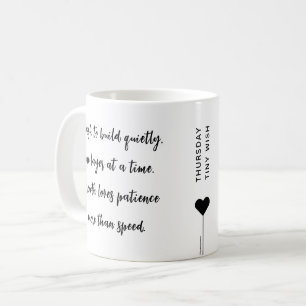 Taza De Café Cita de Afirmación de Motivación del Jueves