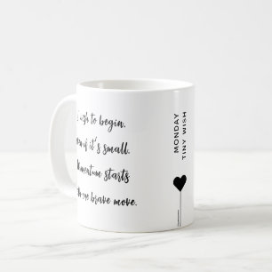 Taza De Café Cita de Afirmación de Motivación del Lunes