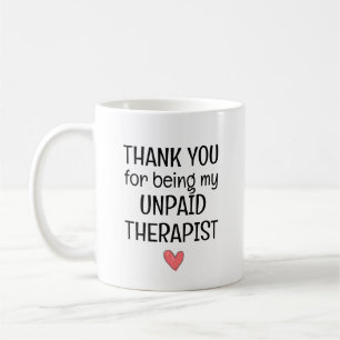 Taza De Café Cita de agradecimiento por ser mi terapeuta no rem