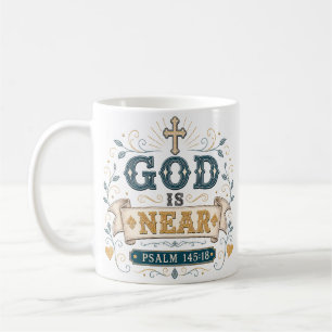 Taza De Café Cita de aliento diario Dios Está Cerca