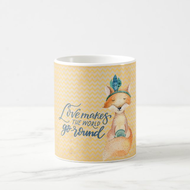 Taza De Café Cita de amor de Boho Fox (Centro)