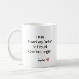 Taza De Café Cita de Amor Romántico Personalizada