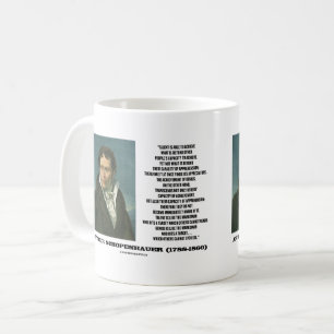 Taza De Café Cita de Arthur Schopenhauer Talento Versus Genio