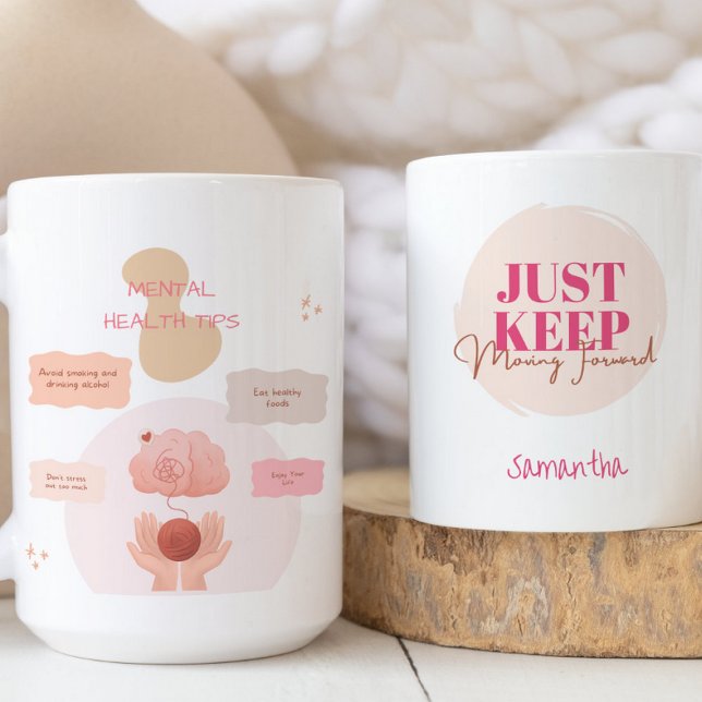Taza De Café Cita de autocuidado motivacional consejos de salud (Subido por el creador)