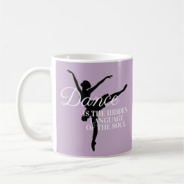 Taza De Café Cita de baile Soft Purple Ballerina Silhouette