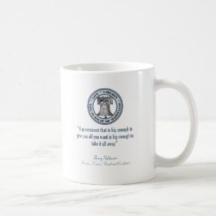 Taza De Café Cita de Barry Goldwater (gobierno grande)