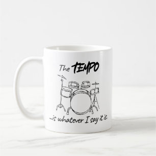 Taza De Café Cita de batería - El tempo es lo que yo digo que e