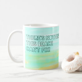 Taza De Café Cita de Beach Lover Tipografía Minimalista de acua