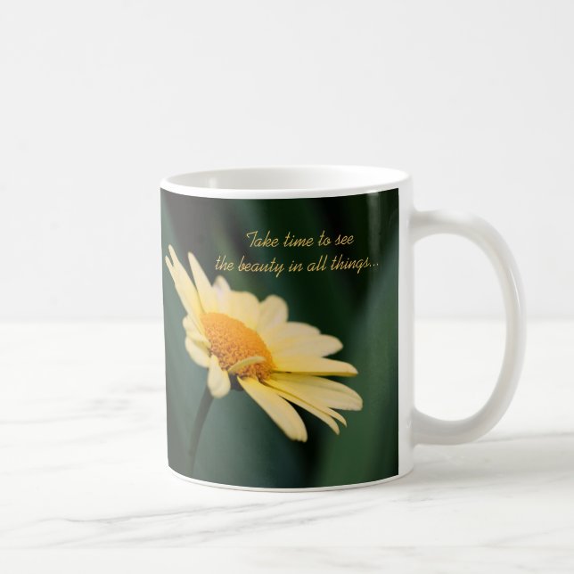 Taza De Café Cita de belleza Inspiradora de Daisy (Derecha)