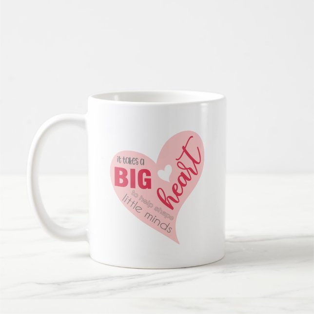 Taza De Café Cita de Big Heart Valentine (Izquierda)
