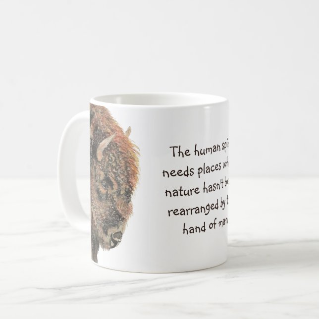 Taza De Café Cita de Bison Buffalo Animal Spiriness Wilderness (Anverso izquierdo)