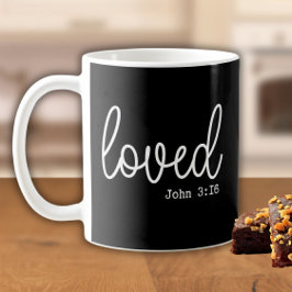 Taza De Café Cita de Black Love Faith minimalista