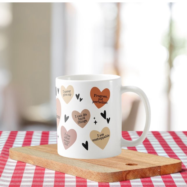 Taza De Café Cita de Boho Heart, regalo de cuidado de empoderam (Subido por el creador)