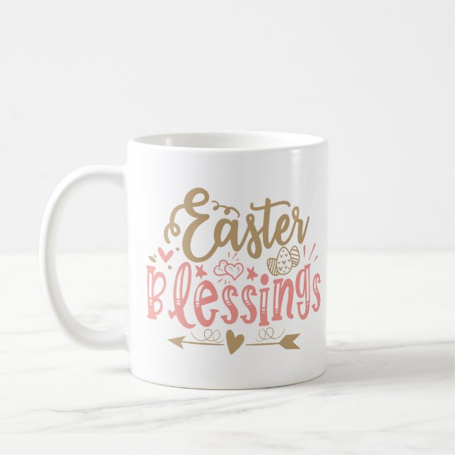 Taza De Café Cita de Bonito de Bendición de Pascua (Izquierda)