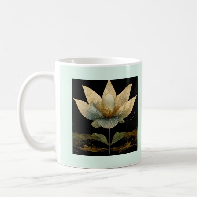 Taza De Café Cita de Buda sobre la gente obstinada GOLD Lotus (Izquierda)