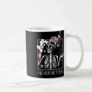 Taza De Café Cita de café con esqueleto de Halloween