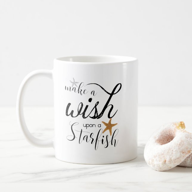 Taza De Café Cita de café Starfish Beach (Con donut)