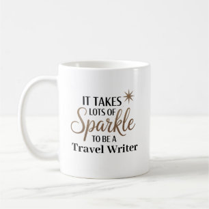 Taza De Café Cita de chispa para escritor de viajes
