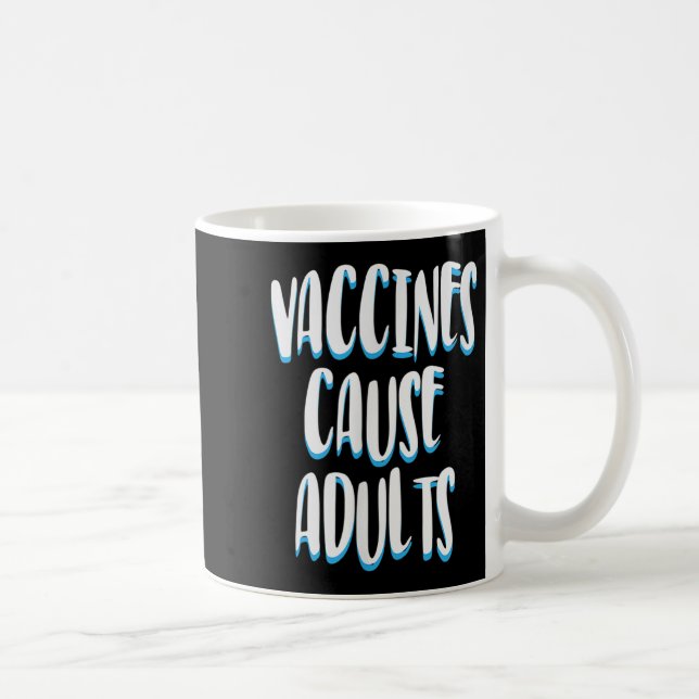 Taza De Café Cita de Chiste de Humor Gráfica Vacunado para Adul (Derecha)