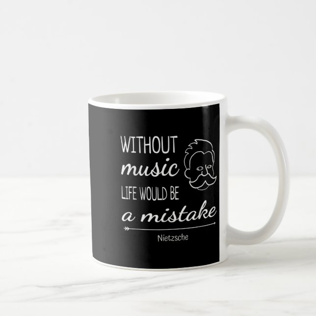 Taza De Café Cita de citas de Friedrich Nietzsche (Derecha)