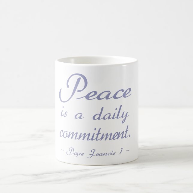 Taza De Café Cita de Compromiso Diario de Paz (Centro)