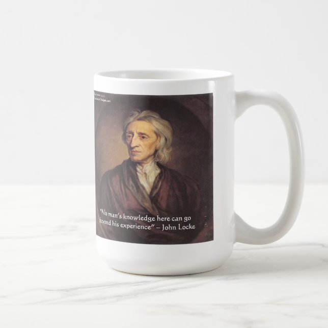 Taza De Café Cita de conocimiento/experiencia de John Locke (Derecha)