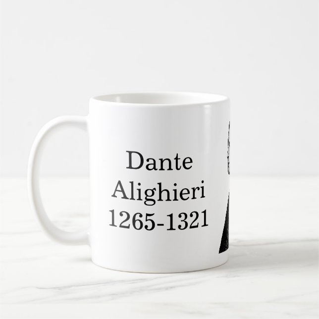 Taza De Café Cita de Dante Alighieri en Verse (Izquierda)