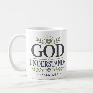 Taza De Café Cita de devoción espiritual Dios entiende