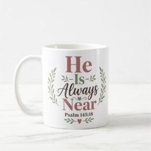 Taza De Café Cita de devoción matutina Él está siempre cerca