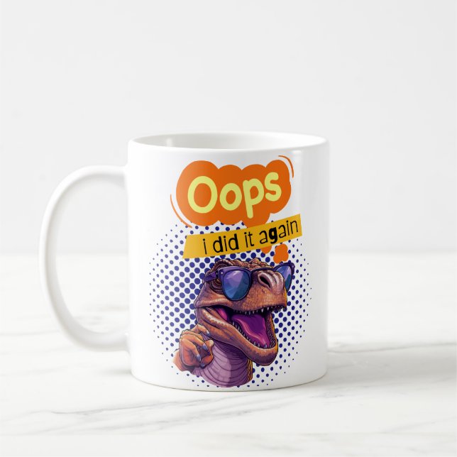 Taza De Café cita de dinosaurios (Izquierda)