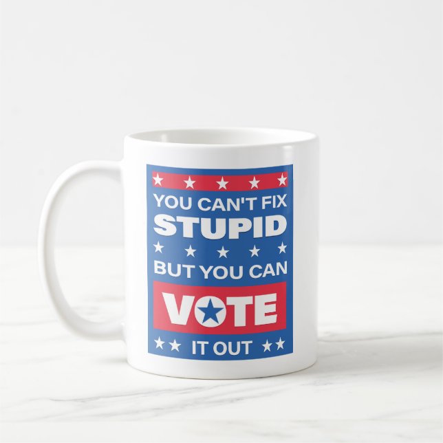 Taza De Café Cita de divertida política a Mug (Izquierda)