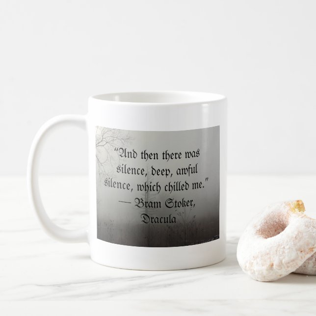 Taza De Café Cita de Drácula (Con donut)