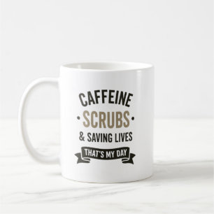 Taza De Café Cita de enfermera que salva vidas con cafeína