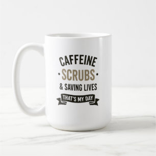 Taza De Café Cita de enfermera que salva vidas con cafeína