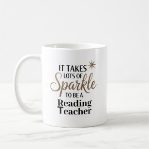 Taza De Café Cita de esparkle regalo para Т de lectura