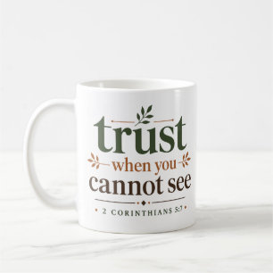 Taza De Café Cita de Esperanza Cristiana: Confía Cuando No Pued