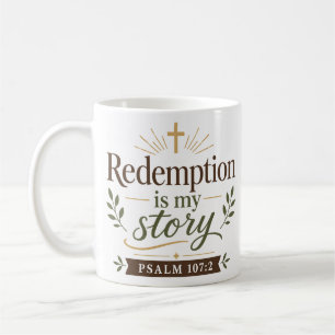 Taza De Café Cita de Esperanza Cristiana La Redención Es Mi His