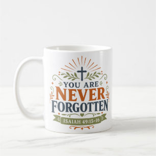 Taza De Café Cita de Esperanza Cristiana Nunca Se Te Olvida