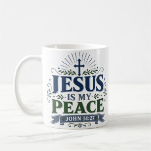 Taza De Café Cita de Esperanza Escritural Jesús Es Mi Paz