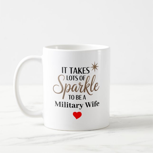 Taza De Café Cita de espuma para esposa militar (Izquierda)
