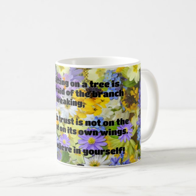 Taza De Café Cita de estímulo positivo de Empath Belig (Anverso derecho)