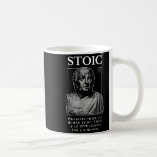 Taza De Café Cita de estoicismo de Seneca "Oportunidad para una