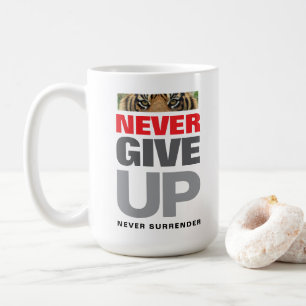 Taza De Café Cita de éxito nunca ceder nunca rendirse
