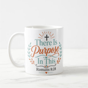 Taza De Café Cita de fe cristiana Hay un propósito en esto