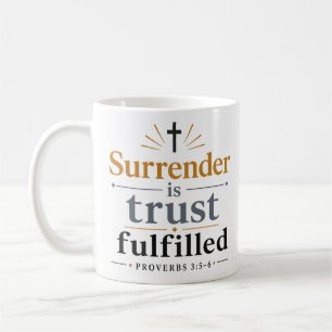 Taza De Café Cita de fe estética de confianza cumplida
