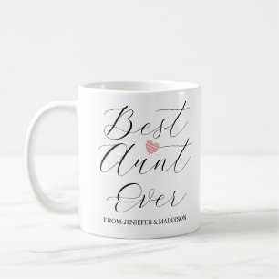 Taza De Café Cita de fletamento de la mejor tía de la mano negr